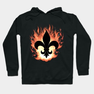 Flaming Fleur De Lis Hoodie